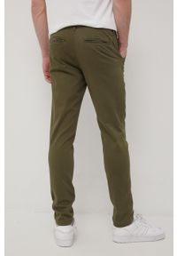 PRODUKT by Jack & Jones - Produkt by Jack & Jones spodnie męskie kolor zielony proste. Okazja: na co dzień. Kolor: zielony. Materiał: tkanina. Wzór: gładki. Styl: casual #4