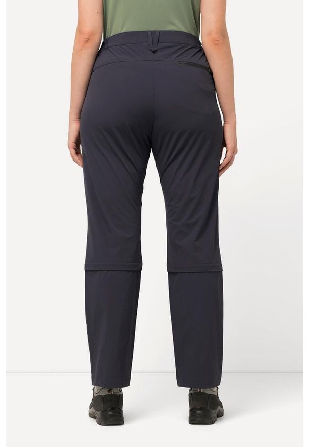 ULLA POPKEN - Damskie Spodnie z odpinanymi nogawkami regulacja długości szybkoschnące. Kolekcja: plus size. Kolor: szary. Materiał: elastan, poliamid, materiał. Sport: turystyka piesza