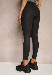 Renee - Czarne Legginsy High Waist z Lekkim Ociepleniem Merilanis. Okazja: na co dzień. Stan: podwyższony. Kolor: czarny. Styl: elegancki, casual #5