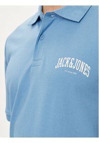Jack & Jones - Jack&Jones Polo Josh 12247387 Niebieski Standard Fit. Typ kołnierza: polo. Kolor: niebieski. Materiał: bawełna