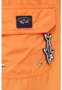 PAUL & SHARK - Paul&Shark szorty kąpielowe kolor pomarańczowy. Kolor: pomarańczowy. Materiał: tkanina, poliester, włókno #4