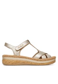 Sandały Rieker. Kolor: złoty #1