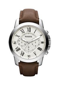 Fossil - FOSSIL - Zegarek FS4735. Rodzaj zegarka: cyfrowe. Kolor: brązowy. Materiał: skóra, materiał #1