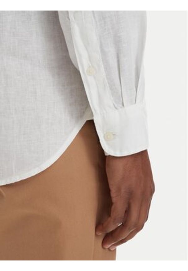 TOMMY HILFIGER - Tommy Hilfiger Koszula MW0MW41530 Biały Regular Fit. Kolor: biały. Materiał: len