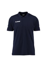 Hummel - KOSZULKA Sportowa MĘSKA HUMMEL CORE COTTON POLO. Typ kołnierza: polo. Kolor: niebieski