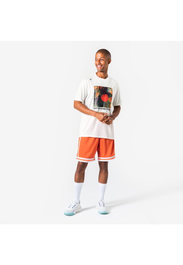 KIPSTA - Koszulka do koszykówki Tarmak TS500 Fast. Kolor: biały, wielokolorowy. Materiał: poliester, materiał. Sport: koszykówka