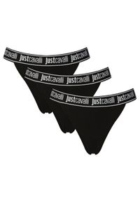Just Cavalli Komplet stringów 80PAJU01 CJUT2 Czarny. Kolor: czarny. Materiał: bawełna #1