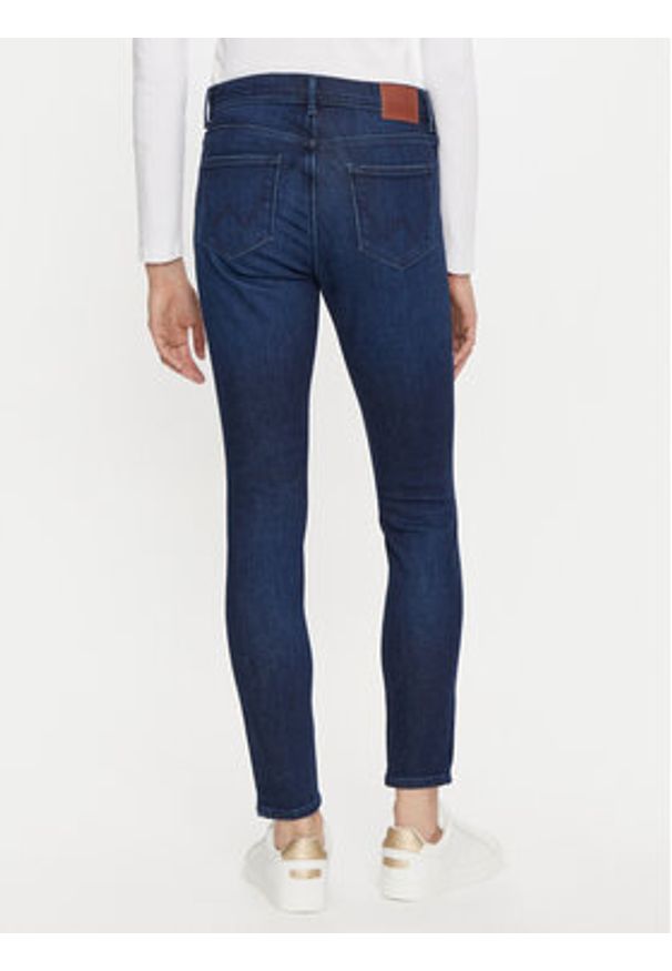Wrangler Jeansy 112358235 Granatowy Skinny Fit. Kolor: niebieski