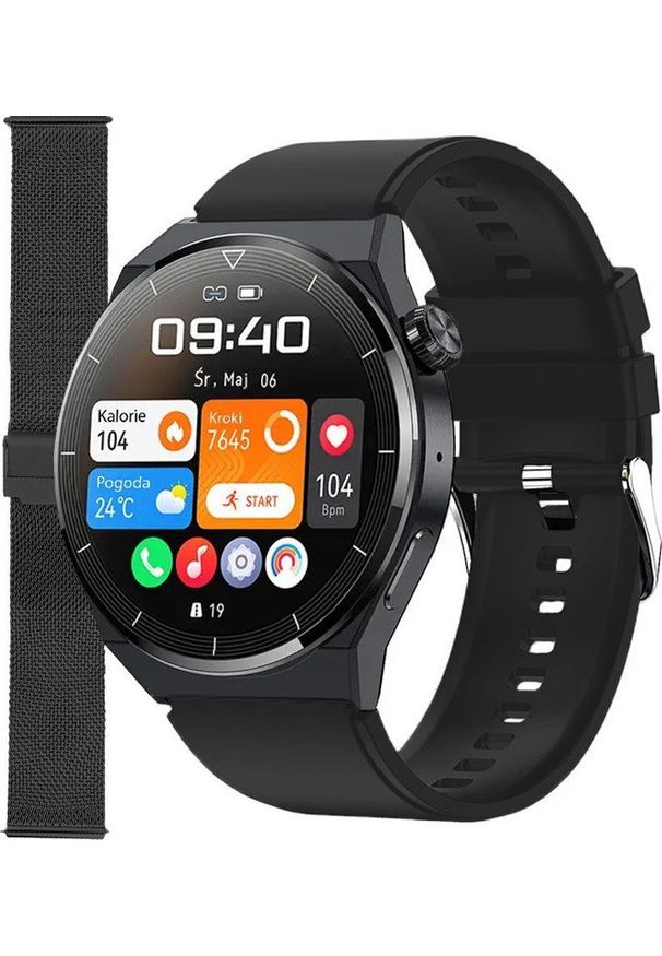 Smartwatch Enter SAT.14.534.144-SET Czarny. Rodzaj zegarka: smartwatch. Kolor: czarny