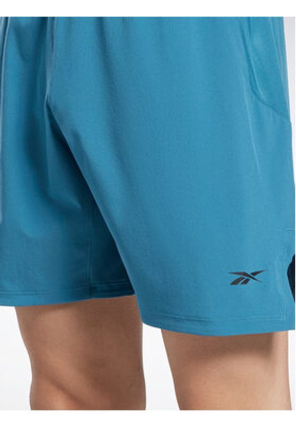 Reebok Szorty sportowe Strength 3.0 Shorts HS5938 Niebieski. Kolor: niebieski. Materiał: syntetyk. Styl: sportowy