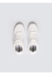 Big-Star - Sneakersy damskie ze skóry ekologicznej białe OO274A549 101. Okazja: na co dzień. Nosek buta: okrągły. Kolor: biały. Materiał: skóra ekologiczna