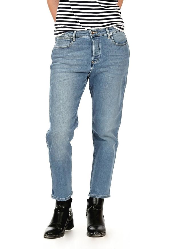 Wrangler - WRANGLER CROPPED STRAIGHT DAMSKIE SPODNIE JEANSOWE VINTAGE BLUE W229DM099. Styl: vintage