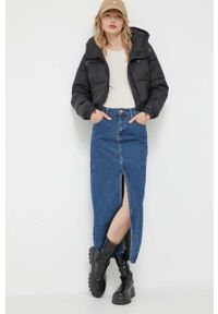 Tommy Jeans kurtka damska kolor czarny zimowa. Kolor: czarny. Materiał: włókno, materiał. Sezon: zima #2