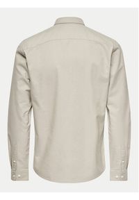 Only & Sons Koszula Alvaro 22006479 Beżowy Slim Fit. Kolor: beżowy. Materiał: bawełna, syntetyk #3