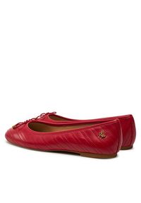 Lauren Ralph Lauren - LAUREN RALPH LAUREN Baleriny Jayna 802951489005 Czerwony. Kolor: czerwony. Materiał: skóra
