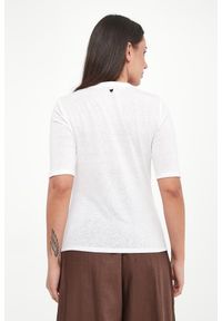 Weekend Max Mara - T-shirt damski lniany Opzione WEEKEND MAX MARA. Materiał: len #4