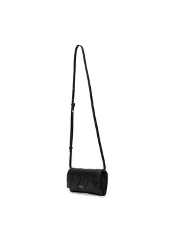 Calvin Klein Torebka Ck Woven Convertible Wallet Bag K60K612970 Czarny. Kolor: czarny. Materiał: skórzane