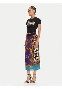 Versace Jeans Couture Spódnica ołówkowa 78HAE8P6 Fioletowy Slim Fit. Kolor: fioletowy. Materiał: wiskoza #3