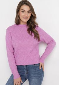 Born2be - Jasnofioletowy Sweter z Długim Rękawem Abewina. Kolor: fioletowy. Materiał: tkanina, dzianina. Długość rękawa: długi rękaw. Długość: długie #4