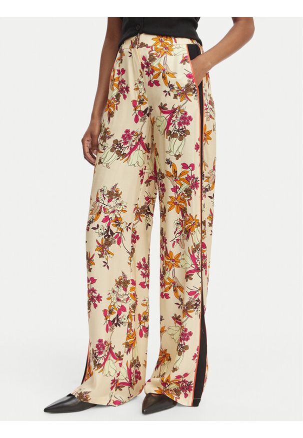 SIMONA CORSELLINI - Simona Corsellini Spodnie materiałowe P26CPPA02001 Kolorowy Regular Fit. Materiał: wiskoza. Wzór: kolorowy