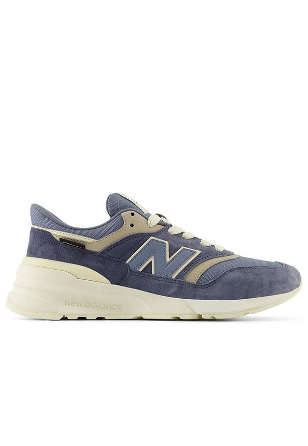 Buty New Balance U997ROC - niebieskie. Okazja: na co dzień. Kolor: niebieski. Materiał: guma, skóra, syntetyk, materiał, tkanina. Szerokość cholewki: normalna