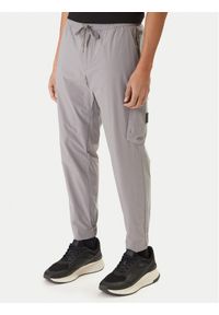 BOSS Spodnie materiałowe T_Urbanex-Cargolight 50508339 Szary Tapered Fit. Kolor: szary. Materiał: materiał #1