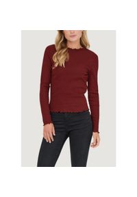 only - Koszulka z długim rękawem Kobieta ONLY Onlemma Life Ls Glitter Top Jrs Noos. Kolor: czerwony. Materiał: bawełna. Długość rękawa: długi rękaw. Długość: długie #1
