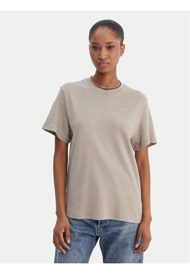 G-Star RAW - G-Star Raw T-Shirt D28730-D976 Beżowy Regular Fit. Kolor: beżowy. Materiał: bawełna