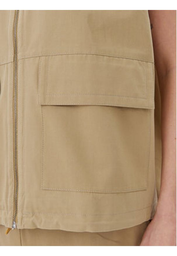 Herskind Kamizelka 5511150 Khaki Regular Fit. Kolor: brązowy. Materiał: bawełna