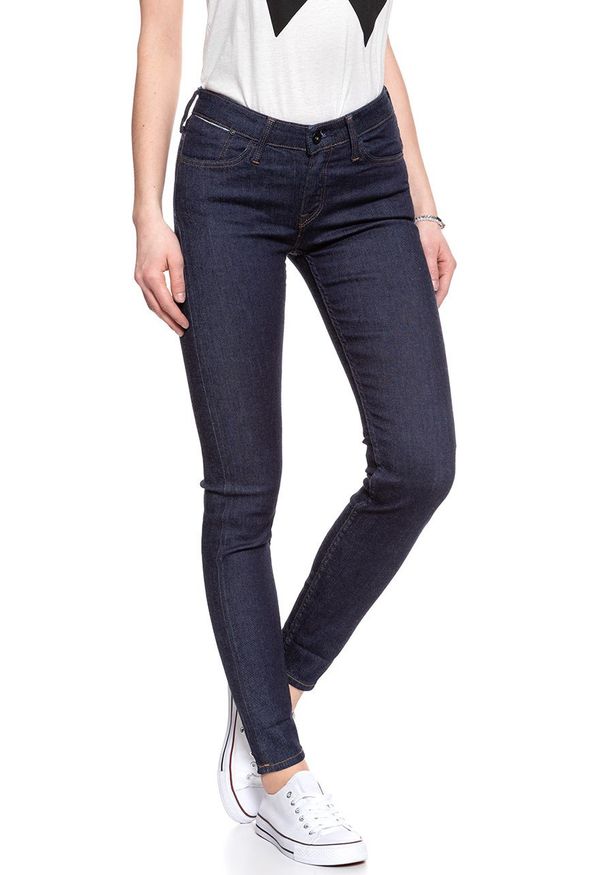 Lee - SPODNIE DAMSKIE LEE SCARLETT RINSE L526FE36 112111610. Wzór: jednolity