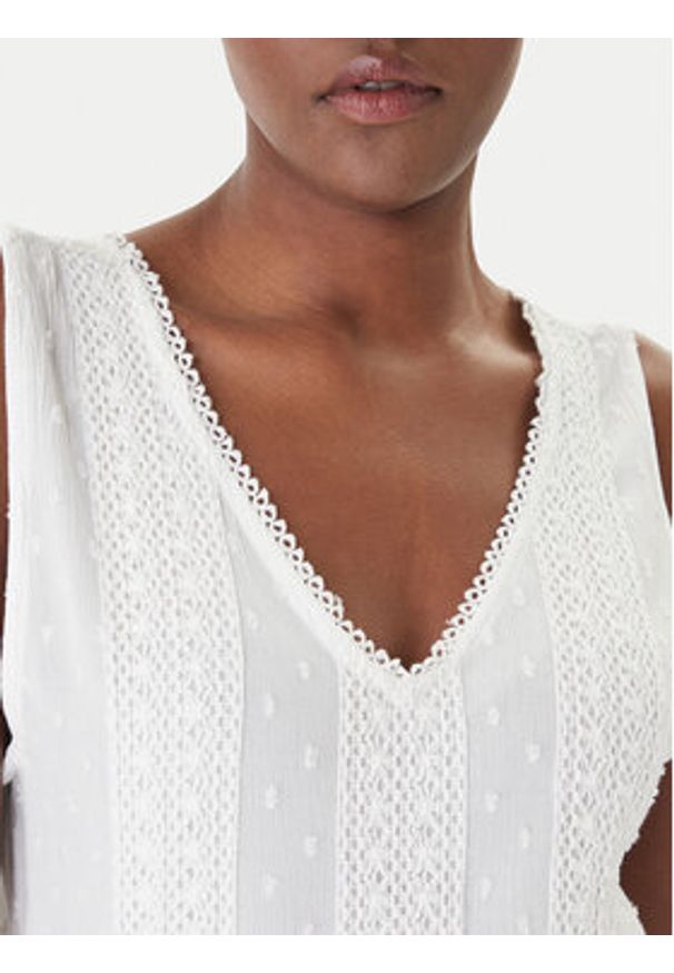 Banana Moon Sukienka letnia Martina Seastar MZG10 Biały Regular Fit. Kolor: biały. Materiał: wiskoza. Sezon: lato