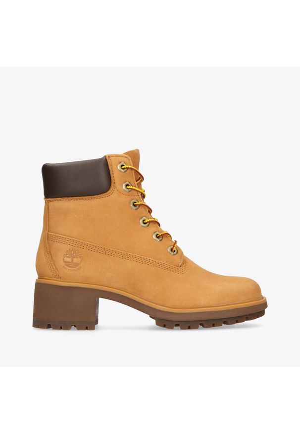 Timberland - TIMBERLAND Kinsley 6 In Waterproof Boot Botki damskie. Kolor: brązowy. Materiał: guma. Szerokość cholewki: normalna. Styl: klasyczny, elegancki