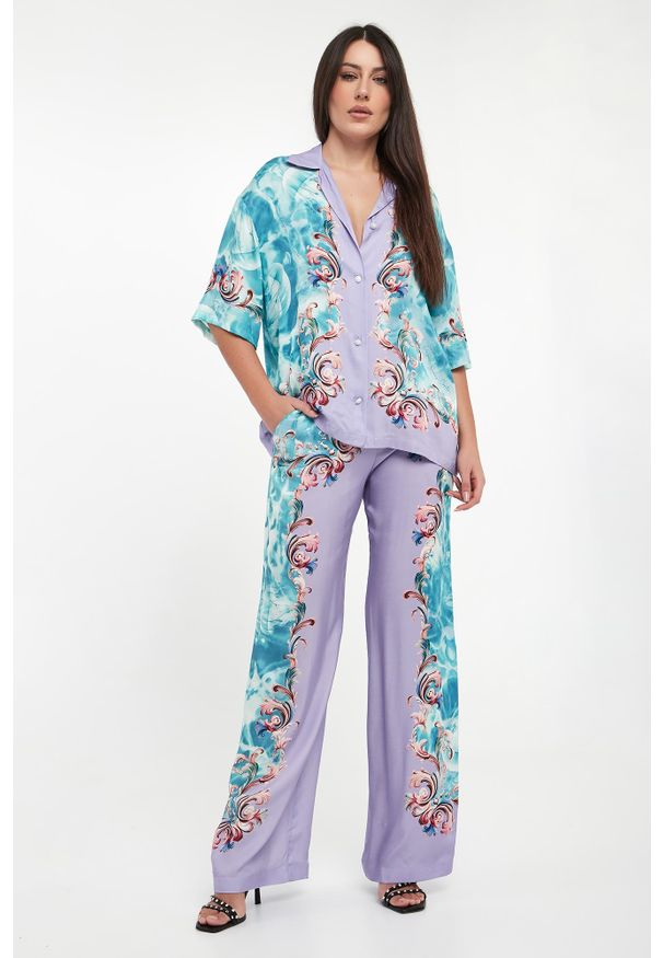 Versace Jeans Couture - Koszula damska ze wzorem VERSACE JEANS COUTURE