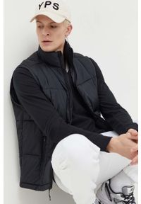 Hollister Co. bezrękawnik męski kolor czarny zimowy. Kolor: czarny. Materiał: materiał. Długość rękawa: bez rękawów. Sezon: zima #1