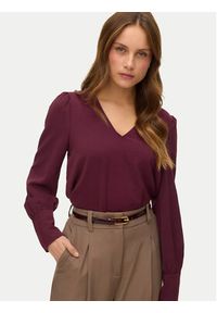 Vero Moda Bluzka Esme 10338288 Bordowy Regular Fit. Kolor: czerwony. Materiał: syntetyk #3