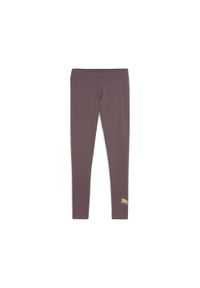 Puma - Damskie legginsy ESS METALLIC PUMA. Kolor: fioletowy, żółty, wielokolorowy. Sport: bieganie