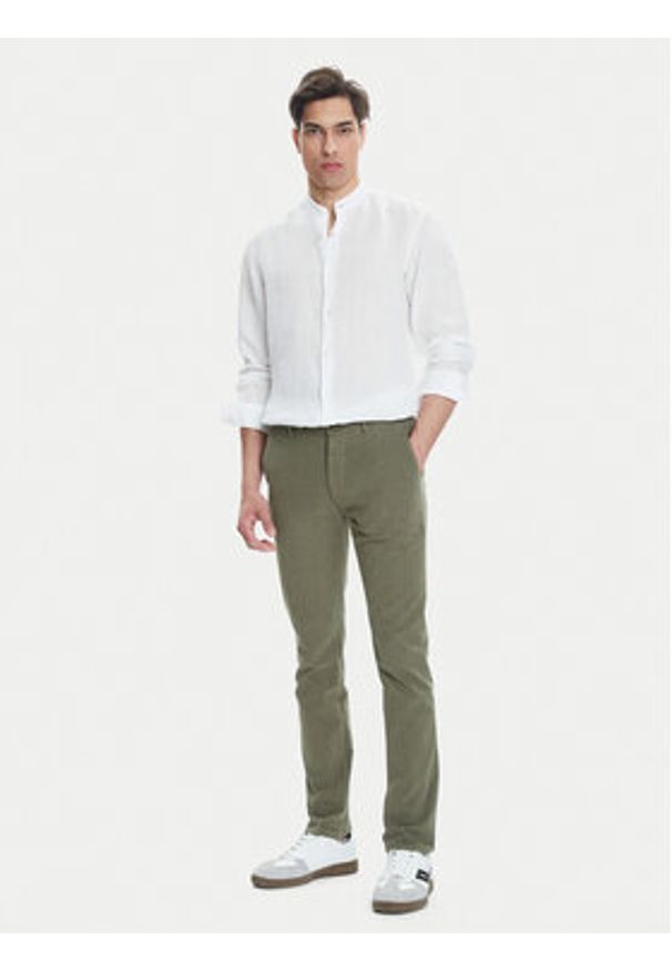 BOSS Koszula 50537369 Biały Regular Fit. Kolor: biały. Materiał: len