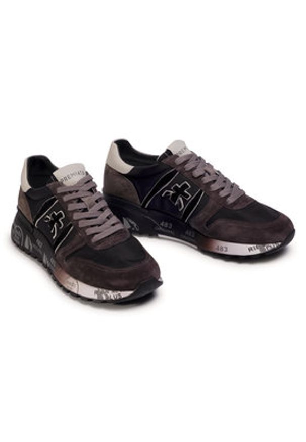 Premiata Sneakersy Lander 4951 Szary. Kolor: szary. Materiał: materiał