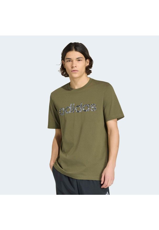 Adidas - Koszulka męska ADIDAS Gym & Pilates. Kolor: zielony. Materiał: bawełna, włókno. Sport: joga i pilates