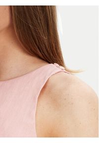 STAUD Bluzka Mika R25S1148LN Różowy Regular Fit. Kolor: różowy. Materiał: len