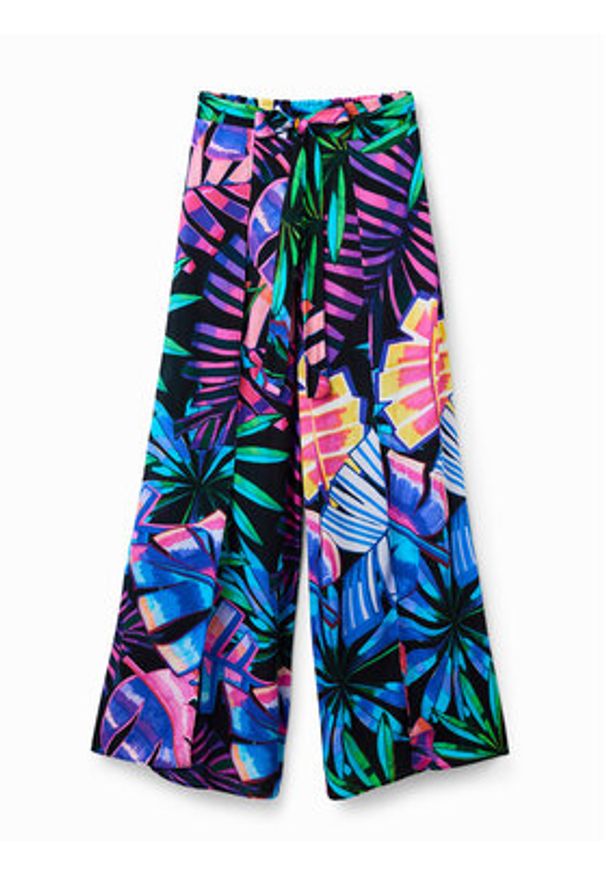 Desigual Spodnie materiałowe 23SWMW08 Kolorowy Regular Fit. Materiał: materiał, wiskoza. Wzór: kolorowy