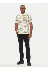 Versace Jeans Couture Polo 78GAG6S0 Biały Regular Fit. Typ kołnierza: polo. Kolor: biały. Materiał: bawełna #3