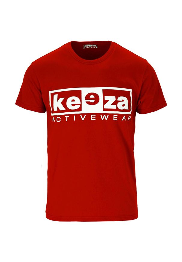 Koszulka sportowa KEEZA Junior bawełniana. Kolor: czerwony. Materiał: bawełna. Sport: piłka nożna