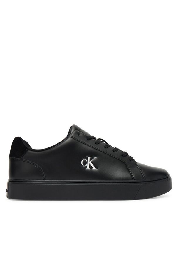 Calvin Klein Jeans Sneakersy YM0YM01435 Czarny. Kolor: czarny. Materiał: skóra
