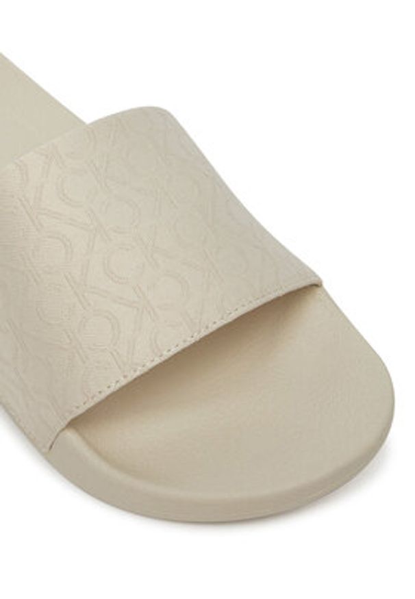 Calvin Klein Klapki Pool Slide - Jacq HW0HW02420 Écru. Materiał: materiał