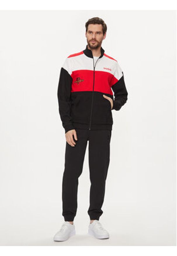 Hugo Bluza Race 50510468 Czarny Relaxed Fit. Kolor: czarny. Materiał: bawełna
