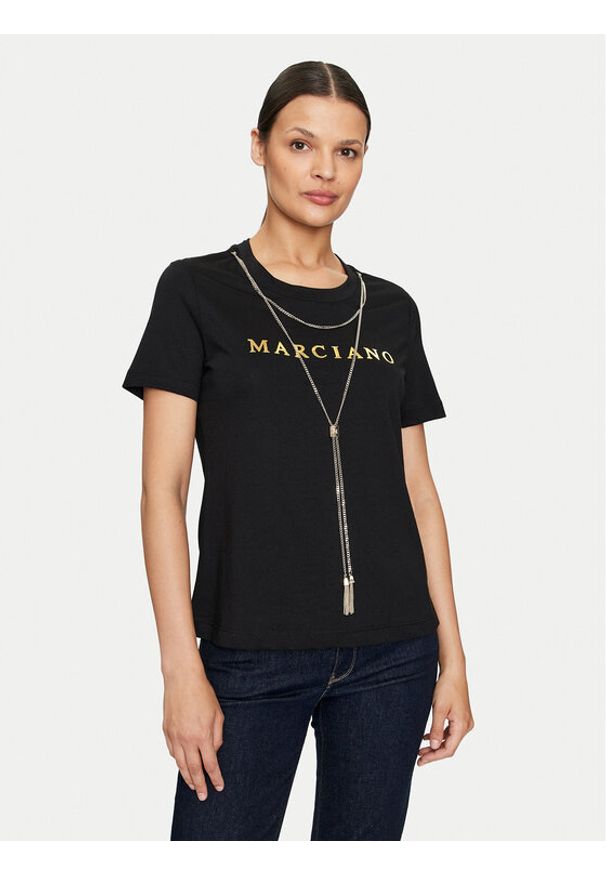 Marciano Guess T-Shirt Olivia 4YGI16 6138A Czarny Regular Fit. Kolor: czarny. Materiał: bawełna