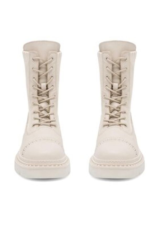 Badura Trzewiki AHMET-03 Écru. Materiał: skóra