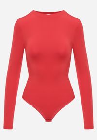 Renee - Czerwone Body Glorya. Kolor: czerwony. Długość rękawa: długi rękaw. Długość: długie. Styl: klasyczny #3