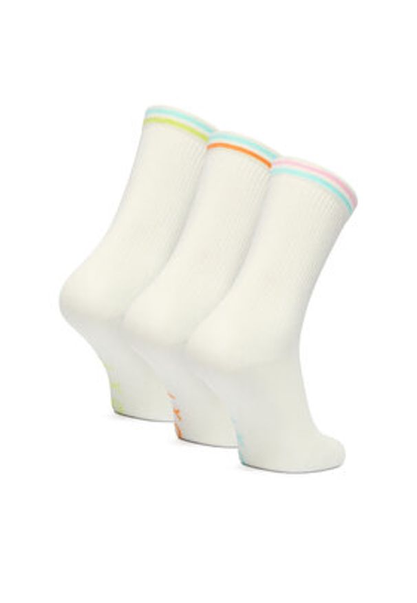 Roxy Skarpety długie CEO_BR_ROXY_2032_W_AW25 (3 PACK) Biały. Kolor: biały. Materiał: bawełna
